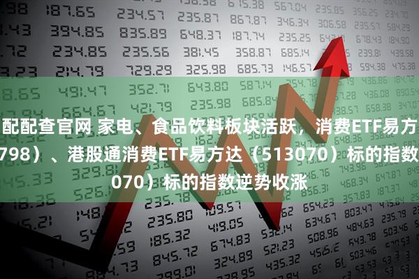 配配查官网 家电、食品饮料板块活跃，消费ETF易方达（159798）、港股通消费ETF易方达（513070）标的指数逆势收涨